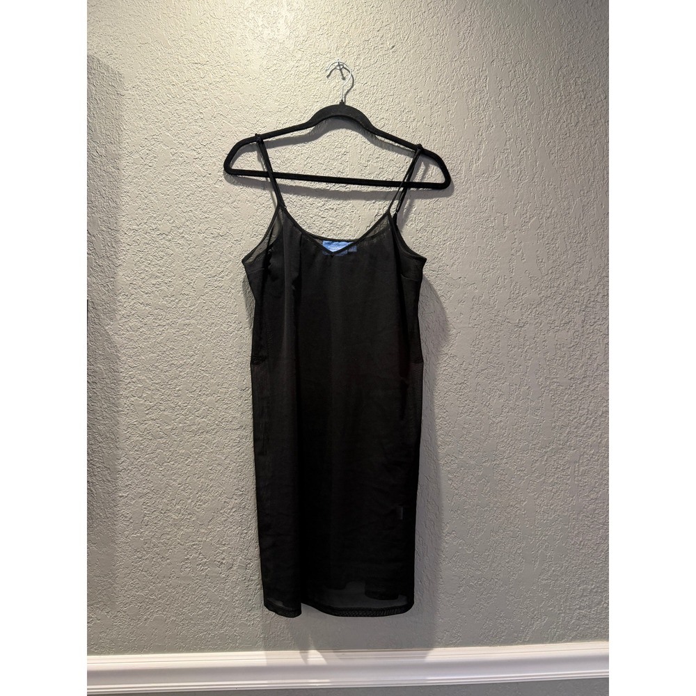 Simply Vera Vera Wang‎ Black Mesh Slip Dress Sheer V-Neck